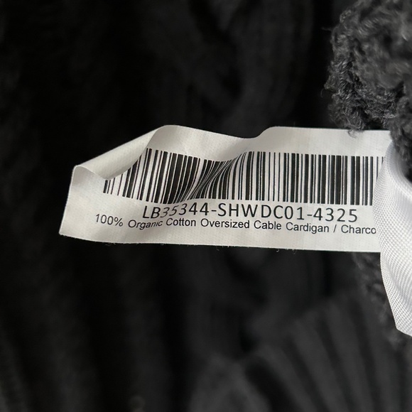 Quince 100% Organic Cotton Oversized Gray Cable Cardigan - Picture 15 of 16